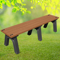 Dogipark Flat Dog Bones Poly Bench, 6 Ft., Black an 7712-BC-BONES